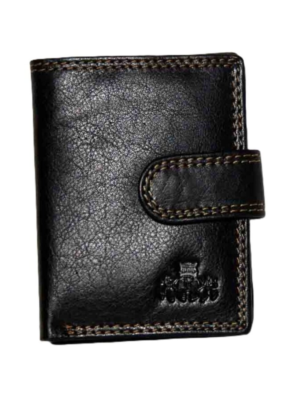 Rowallan Scotland Leather Bifold Wallet Black RFID Blocking Snap Closure Men's